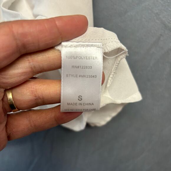 Beaded Sheer Foreign Exchange Blouse Fairy Ethereal Sleeveless Flowy Women Small - Picture 2 of 7